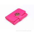 Fashion Rose Woman Three Fold Wallet with Snap Button Closu